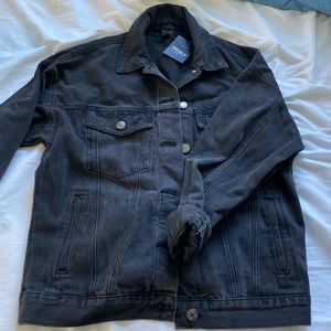 Forever 21 black oversized denim jacket